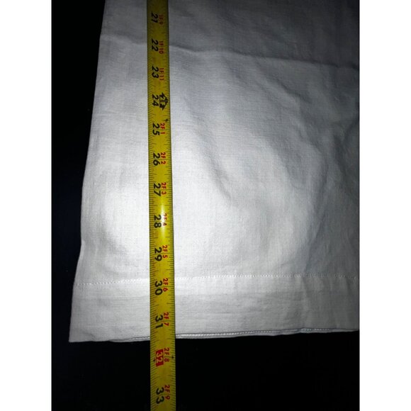 NEW Flamingals Wide Leg Womens Ivory Pants 32" Lightweight Denim Flap Pockets - Picture 9 of 11